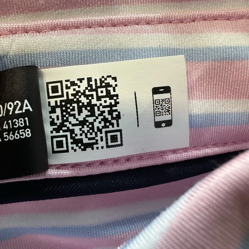Ralph Lauren RLX Golf Polo Shirt Mens S Pink Striped Classic Fit Performance